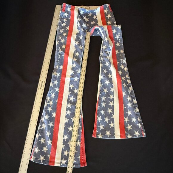 NWOT Free People Penny Pull-On Printed Flare Jeans Sz 28 - Picture 9 of 16